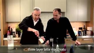 aerolatte  milk frother makes three layer caffè latte macchiato [upl. by Adnir931]