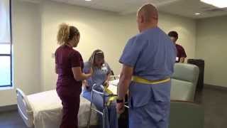 Physical Therapy Transfer Training  How To Transfer From Wheelchair To Bed [upl. by Aihsot]