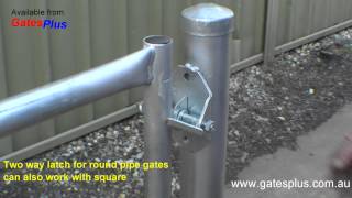 Gate Latch 2 way for round pipe and square [upl. by Ihsorih]