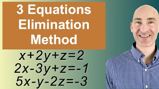 Solving Systems of 3 Equations Elimination [upl. by Claiborn970]