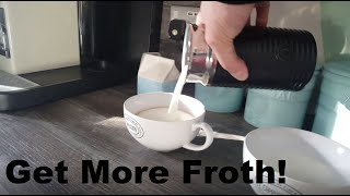 How to Get More Froth from Your Nespresso Coffee Aeroccino  Nespresso tips and help [upl. by Tris912]