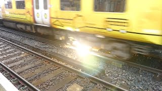 Merseyrail 507 009 making arcs at Birkdale station [upl. by Nanice]