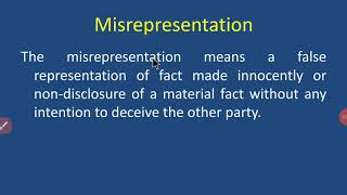 Misrepresentation [upl. by Einaj]