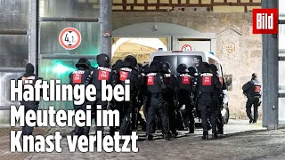 Gefängnismeuterei Polizei stürmt Knast in Thüringen  JVA Untermaßfeld [upl. by Wald]